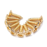 Max Maxb 100pcs Bass Guitar Pickguard Screws For Electric Guitar Bass 3x12mm Golden