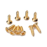Max Maxb 100pcs Bass Guitar Pickguard Screws For Electric Guitar Bass 3x12mm Golden