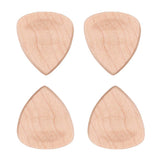 Max Maxb 4 Pieces Wood Acoustic Guitar Pick Plectrum Heart Shape Picks