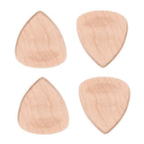 Max Maxb 4 Pieces Wood Acoustic Guitar Pick Plectrum Heart Shape Picks