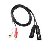 Max Maxb Dual RCA to XLR Male Cable Phono Plug Stereo Audio Connection Microphone