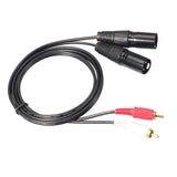Max Maxb Dual RCA to XLR Male Cable Phono Plug Stereo Audio Connection Microphone