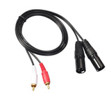 Max Maxb Dual RCA to XLR Male Cable Phono Plug Stereo Audio Connection Microphone