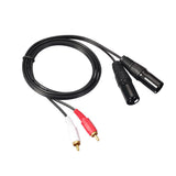 Max Maxb Dual RCA to XLR Male Cable Phono Plug Stereo Audio Connection Microphone