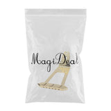 Max Maxb Gold 6 String Jazz Bass Guitar Trapeze Tailpiece Bridge -Top Bronze Made