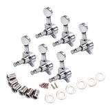 Max 6L Guitar Tuning Pegs Tuner Machine Head for Acoustic Electric Guitar Silver