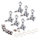 Max 6L Guitar Tuning Pegs Tuner Machine Head for Acoustic Electric Guitar Silver