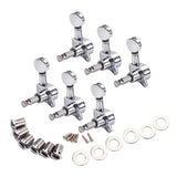 Max 6L Guitar Tuning Pegs Tuner Machine Head for Acoustic Electric Guitar Silver