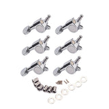 Max 6L Guitar Tuning Pegs Tuner Machine Head for Acoustic Electric Guitar Silver