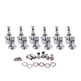 Max 6L Guitar Tuning Pegs Tuner Machine Head for Acoustic Electric Guitar Silver