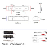 Max Maxb Ceramic 4 Strings Jazz Bass Guitar Pickups Set DIY Replacement Parts