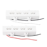 Max Maxb Ceramic 4 Strings Jazz Bass Guitar Pickups Set DIY Replacement Parts White