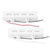 Max Maxb Ceramic 4 Strings Jazz Bass Guitar Pickups Set DIY Replacement Parts White