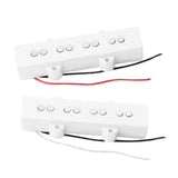 Max Maxb Ceramic 4 Strings Jazz Bass Guitar Pickups Set DIY Replacement Parts White