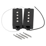 Max Maxb Black Noiseless 4 Strings Jazz Bass Guitar Pickups Set DIY Replacement Parts