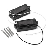 Max Maxb Black Noiseless 4 Strings Jazz Bass Guitar Pickups Set DIY Replacement Parts