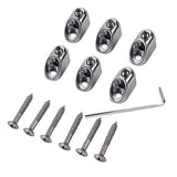 Max Maxb 6 Pieces Chrome Guitar String Locking Nut Headless Rope Lock Instrument