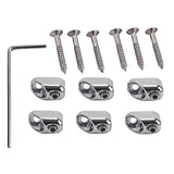 Max Maxb 6 Pieces Chrome Guitar String Locking Nut Headless Rope Lock Instrument