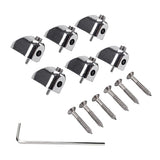 Max Maxb 6 Pieces Chrome Guitar String Locking Nut Headless Rope Lock Instrument