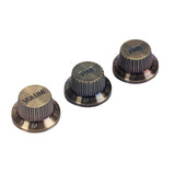 Maxbell 3pcs Bronze Speed Volume Tone Control Knobs For Electric Guitar