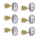 Maxbell 6x Electric Guitar Tuning Peg String Tuners Machine Heads Tuners Keys Silver