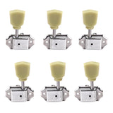 Maxbell 6x Electric Guitar Tuning Peg String Tuners Machine Heads Tuners Keys Silver