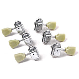Maxbell 6x Electric Guitar Tuning Peg String Tuners Machine Heads Tuners Keys Silver
