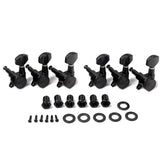 Max 6L Locked String Guitar Tuning Pegs Tuner With Keys Small Handle Head Black