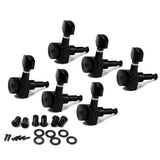 Max 6L Locked String Guitar Tuning Pegs Tuner With Keys Small Handle Head Black