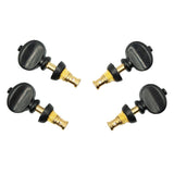Maxbell Ukulele Strings Tuning Pegs Pin Machines Tuners Friction Ukelele Black 4PCS