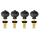 Maxbell Ukulele Strings Tuning Pegs Pin Machines Tuners Friction Ukelele Black 4PCS