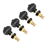 Maxbell Ukulele Strings Tuning Pegs Pin Machines Tuners Friction Ukelele Black 4PCS