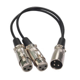 Maxbell New 3Pin XLR 1 Male to 2 Female Audio Extension Cable For Mic,Mixer Recorder