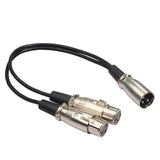 Maxbell New 3Pin XLR 1 Male to 2 Female Audio Extension Cable For Mic,Mixer Recorder