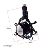 Max Black Microphone Shock Mount Holder Adapter Clamp Clip for Studio Microphone