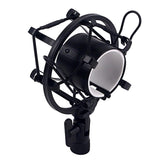 Max Black Microphone Shock Mount Holder Adapter Clamp Clip for Studio Microphone