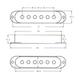 Max Maxb 3 Pcs Guitar Humbucker Pickup Cover Electric Guitar Replacement Parts Silver