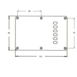 Max Maxb 6 Hole Pickugard Tremolo Cavity Cover Back Plate for ST SQ Guitars White