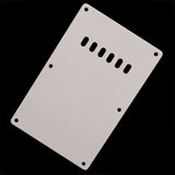 Max Maxb 6 Hole Pickugard Tremolo Cavity Cover Back Plate for ST SQ Guitars White
