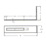 Max Maxb Electric Guitar Pickguard Bracket Mounting Support and Screws Kit Black
