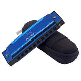 Max Maxb 10 Holes C Key Harmonica Mouth Organ Musical Instrument Dark Blue