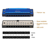 Max Maxb 10 Holes C Key Harmonica Mouth Organ Musical Instrument Dark Blue