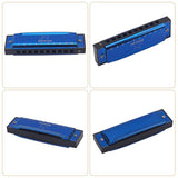 Max Maxb 10 Holes C Key Harmonica Mouth Organ Musical Instrument Dark Blue