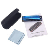 Max Maxb 10 Holes C Key Harmonica Mouth Organ Musical Instrument Dark Blue