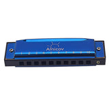Max Maxb 10 Holes C Key Harmonica Mouth Organ Musical Instrument Dark Blue