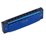 Max Maxb 10 Holes C Key Harmonica Mouth Organ Musical Instrument Dark Blue