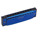 Max Maxb 10 Holes C Key Harmonica Mouth Organ Musical Instrument Dark Blue