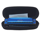 Max Maxb 10 Holes C Key Harmonica Mouth Organ Musical Instrument Dark Blue