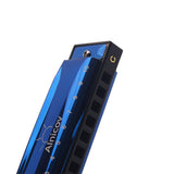 Max Maxb 10 Holes C Key Harmonica Mouth Organ Musical Instrument Dark Blue