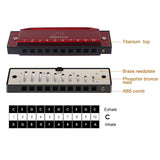 Max Maxb 10 Holes C Key Harmonica Mouth Organ Musical Instrument Gift Red